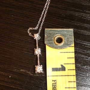 White gold and diamond necklace